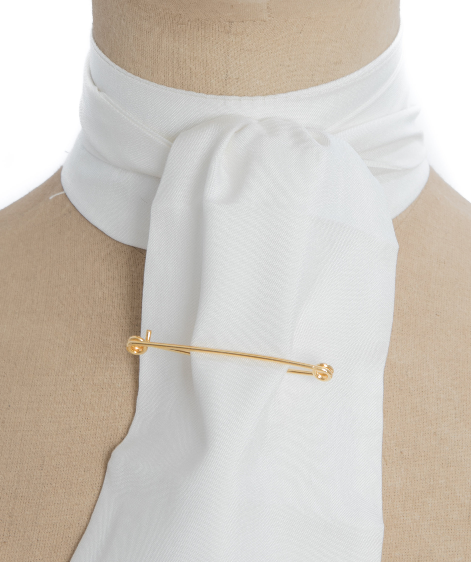 white ribbed cotton hunting self tie stock